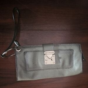 Guess Silver Wristlet Clutch Bag